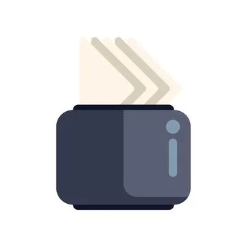 Toaster ejecting three slices of toast icon 스톡 일러스트
