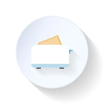 Toaster flat icon Illustrazione stock