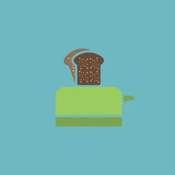 Toaster flat icon Illustrazione stock