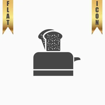 Toaster flat icon Stock Illustration