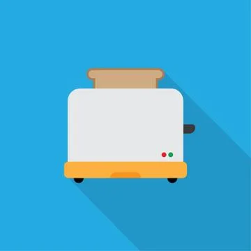 Toaster flat icon Stock Illustration