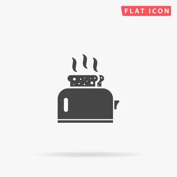 Toaster flat vector icon イラスト素材