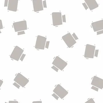 Toaster fry bread glyph vector seamless pattern Stock Illustration