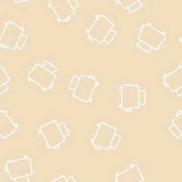 Toaster fry bread line vector seamless pattern 库存插图