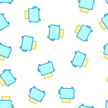 Toaster fry bread vector seamless pattern Stock Illustration