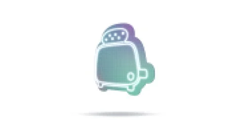 The toaster icon. Appliances. Animation. White background. Stock Footage 260896953