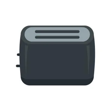 Toaster icon, flat style Stock Illustration