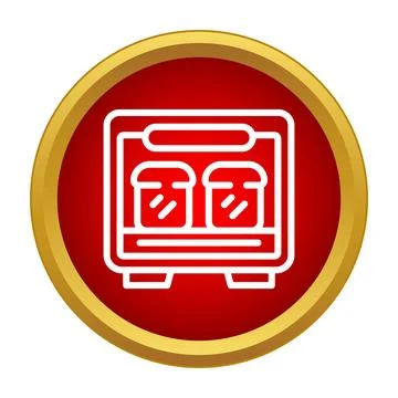 Toaster icon preparing bread for breakfast meal イラスト素材