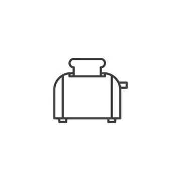 Toaster icon vector on white background Stock Illustration