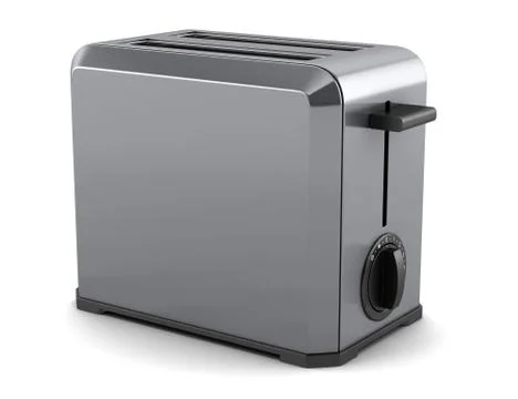 Toaster isolated on white background with clipping path Illustrazione stock