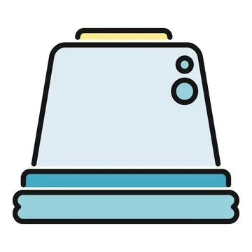 Toaster kitchen appliance preparing bread for breakfast icon Stock Illustration