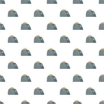 Toaster kitchen appliance seamless pattern background design Illustrazione stock
