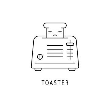 Toaster. Kitchen appliances icon Stock Illustration
