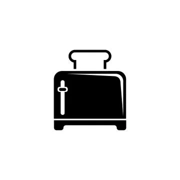 Toaster, Kitchen Electric Device for Toasts. Flat Vector Icon illustration. S Stock Illustration