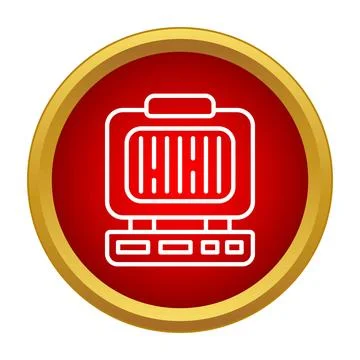 Toaster oven icon representing kitchen breakfast appliance Stock Illustration