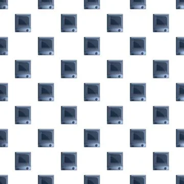 Toaster oven pattern seamless background kitchen appliance Stock Illustration
