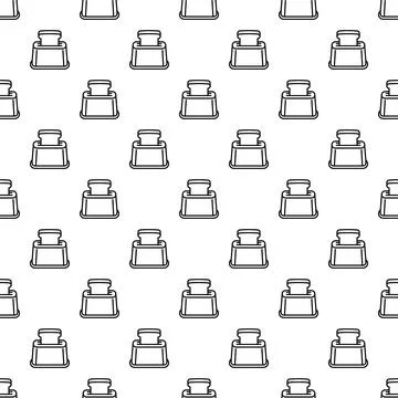 Toaster pattern with bread outline seamless design 库存插图