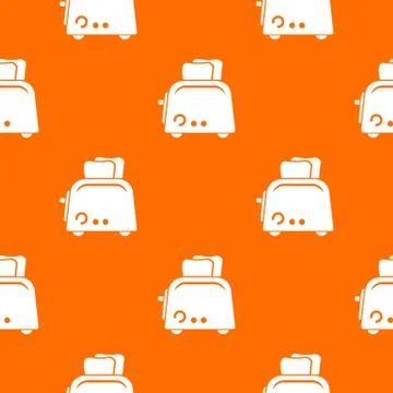 Toaster pattern vector orange Illustrazione stock