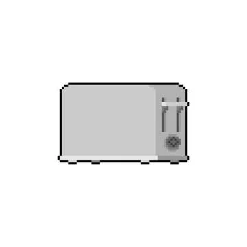 Toaster pixel art isolated. 8 bit pixelated Vector illustration Stock Illustration