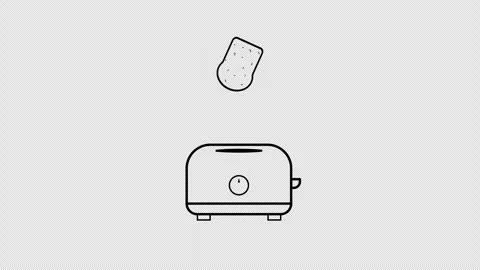 Toaster Popping Bread Slice Animation Stock Footage 301727865