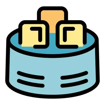 Toaster preparing three slices of bread for breakfast Stock Illustration