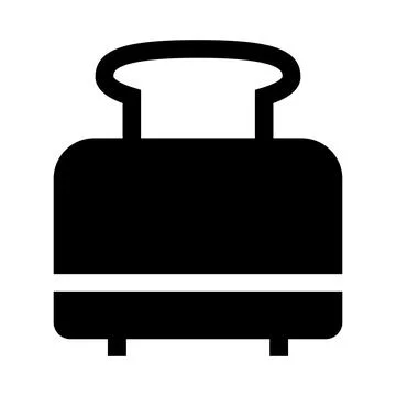 Toaster silhouette icon. Preparing breakfast. Vector. Stock Illustration
