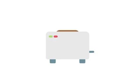 A toaster with a single slice of bread positioned on it, prepared for toastin Stock Footage 332984099