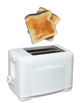 Toaster with toast ready Stock Photos