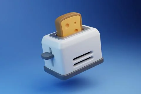 Toaster with toasted bread Stock Illustration