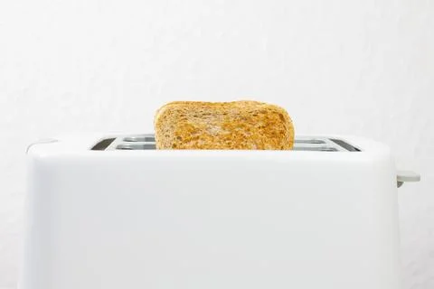 Toaster with toasted bread inside. breakfast with toast Stock-Fotos