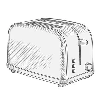 Toaster for toasting bread. Illustrazione stock