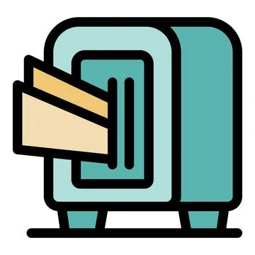 Toaster toasting bread slices for breakfast, filled outline icon Stock Illustration