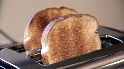 Toaster Toasting Toast Stock Footage