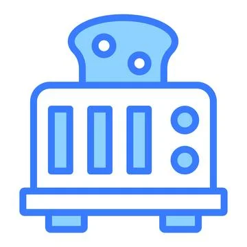Toaster vector Line Icon. Simple Creative vector Line Icon Stock Illustration