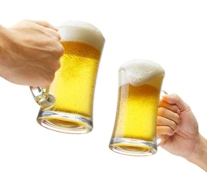 Toasting with beers Stock Photos