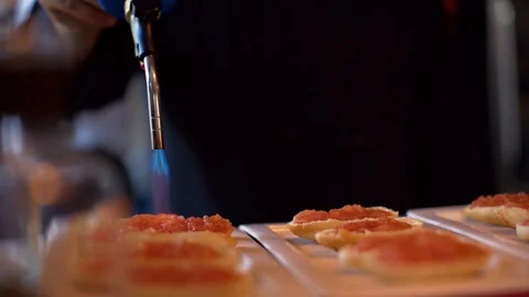 Toasting Bread Stock Footage 129700720