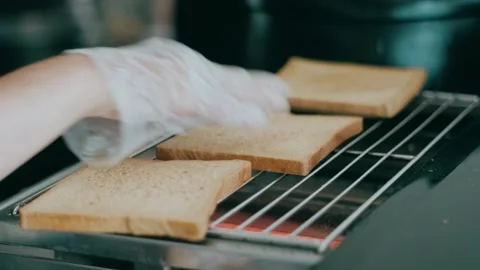 Toasting Breads Stock Footage 278679575