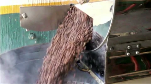 Toasting coffee Stock Footage 10566521