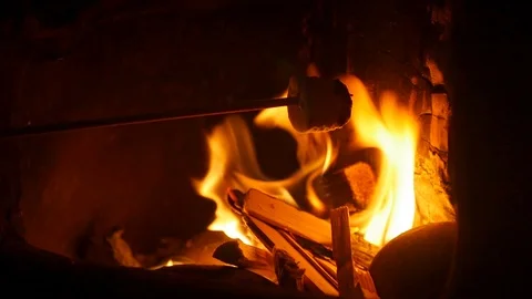 Toasting marshmallows on a fire 動画素材 115055028