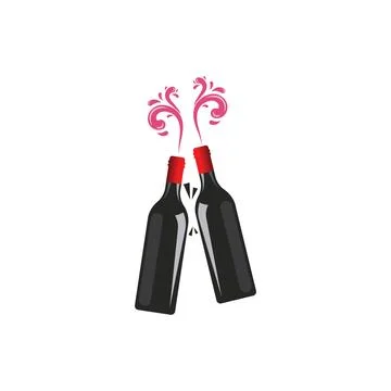 Toasting wine bottle  icon vector illustration design Stock Illustration