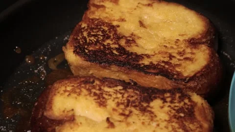Toasts fried in caramel Stock Footage 231062291