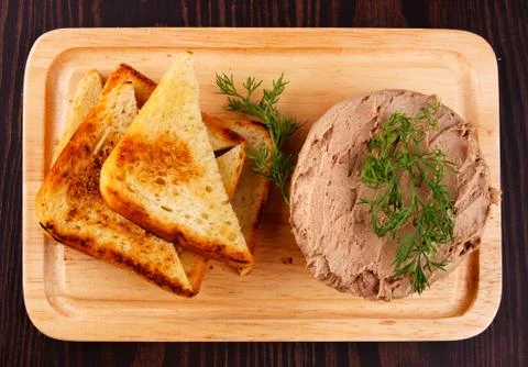 Toasts with pate Stock Photos
