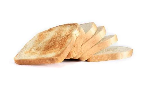 Toasts on white Stock Photos