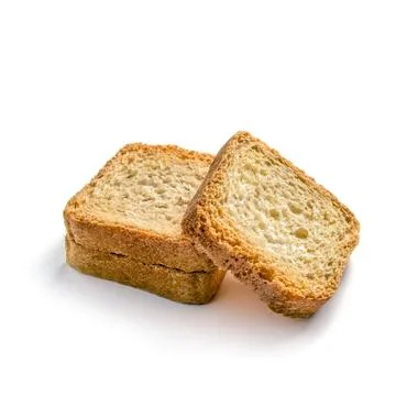 Toasts on white Stock Photos