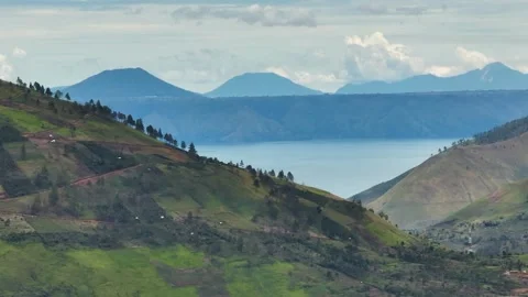 Toba lake and Samosir island. Sumatra, I... | Stock Video | Pond5