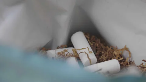 Tobacco filter Stock Footage 221824992