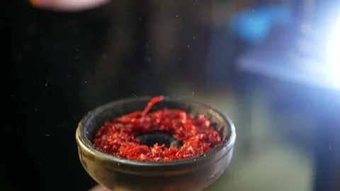 Tobacco fingers hookah Stock Footage