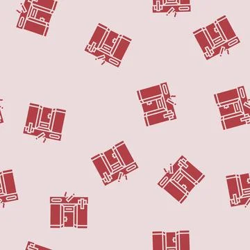 Tobacconist store glyph seamless pattern Stock Illustration