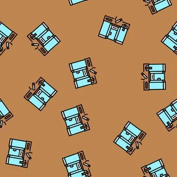 Tobacconist store vector seamless pattern Illustrazione stock