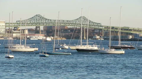 Tobin Bridge Boston Stock-Footage 58943415